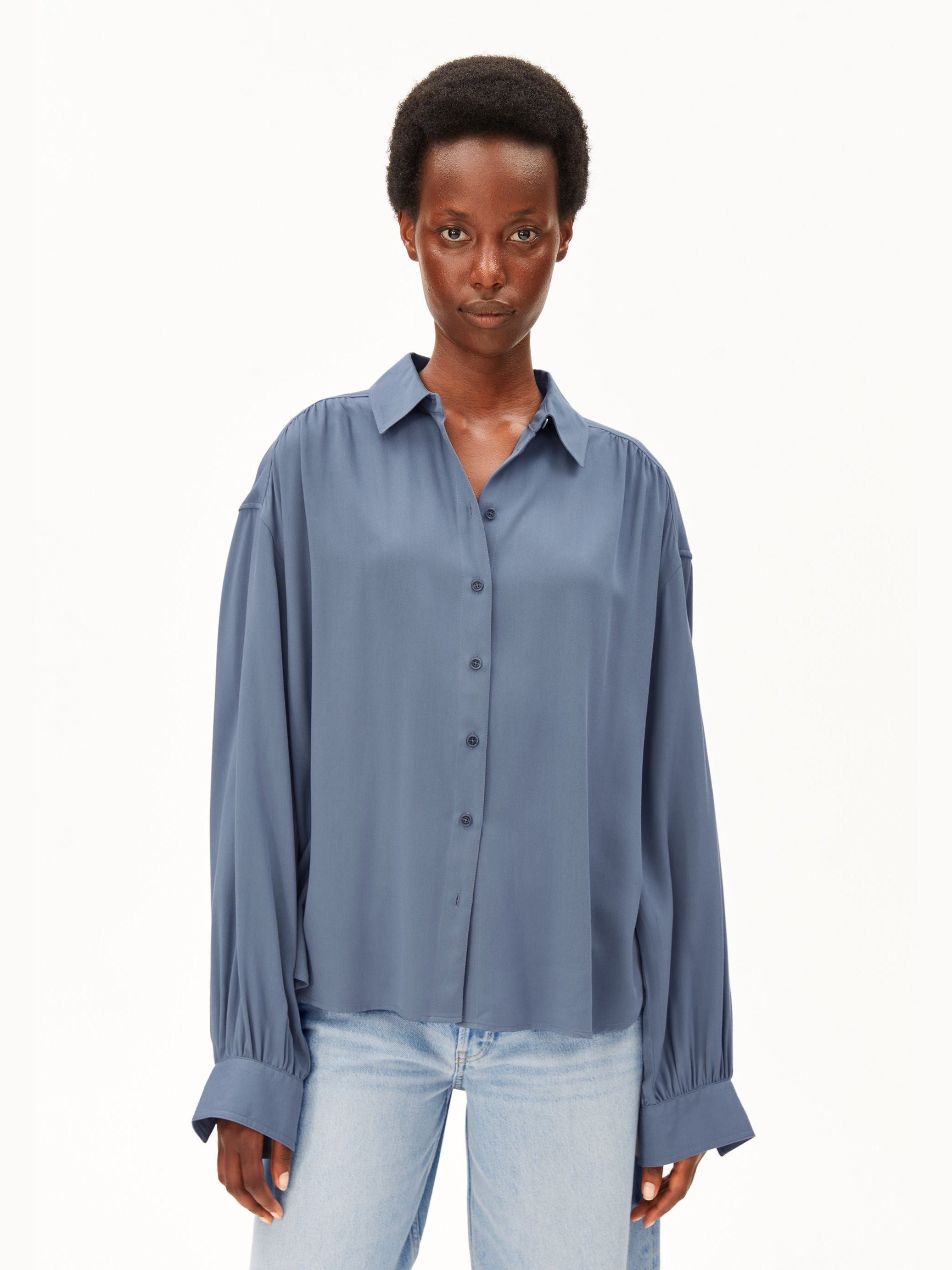 EFINARAA ECOVERO BLUSE | dusty moon