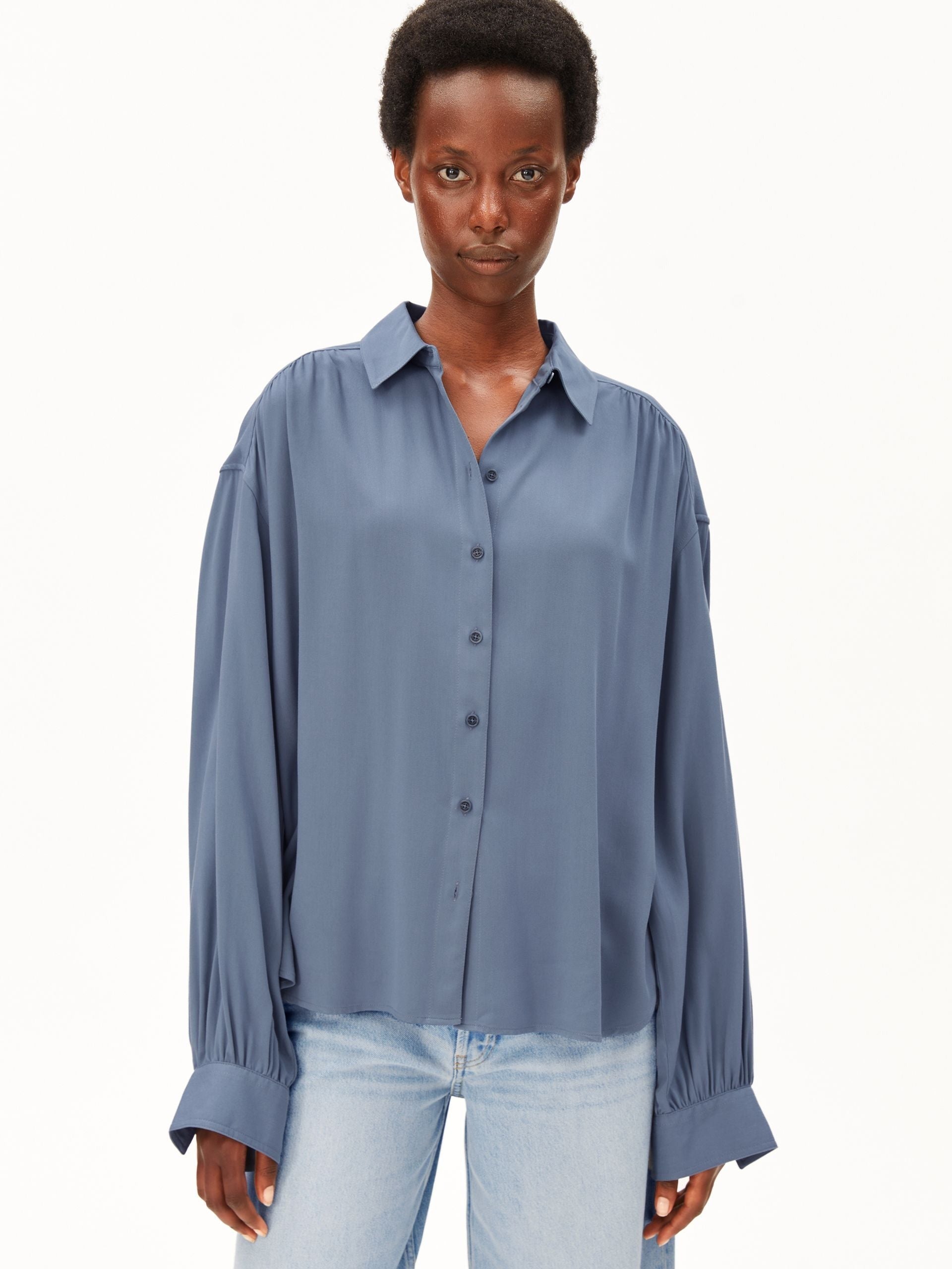 EFINARAA ECOVERO BLUSE | dusty moon