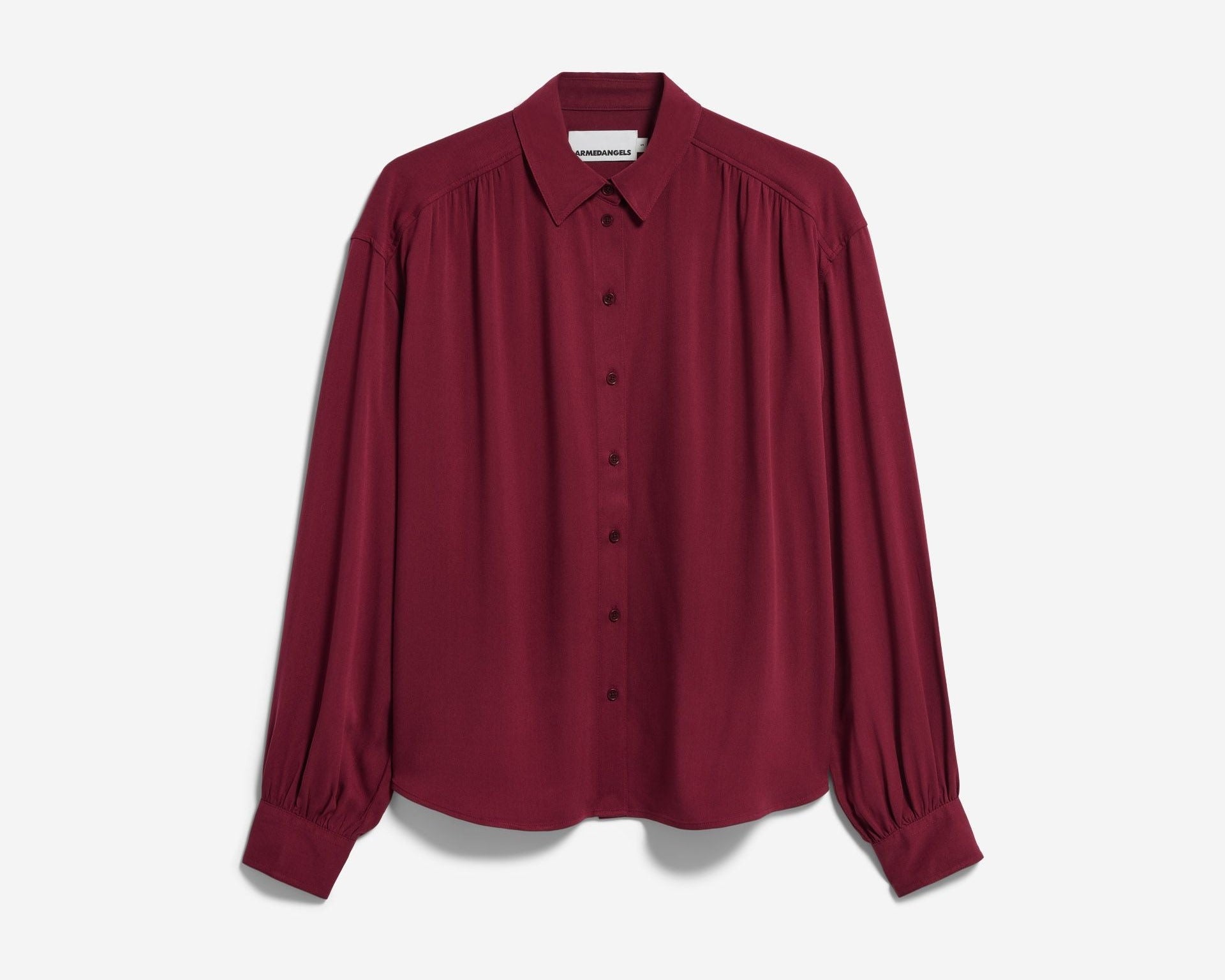 EFINARAA ECOVERO BLUSE | velvet red