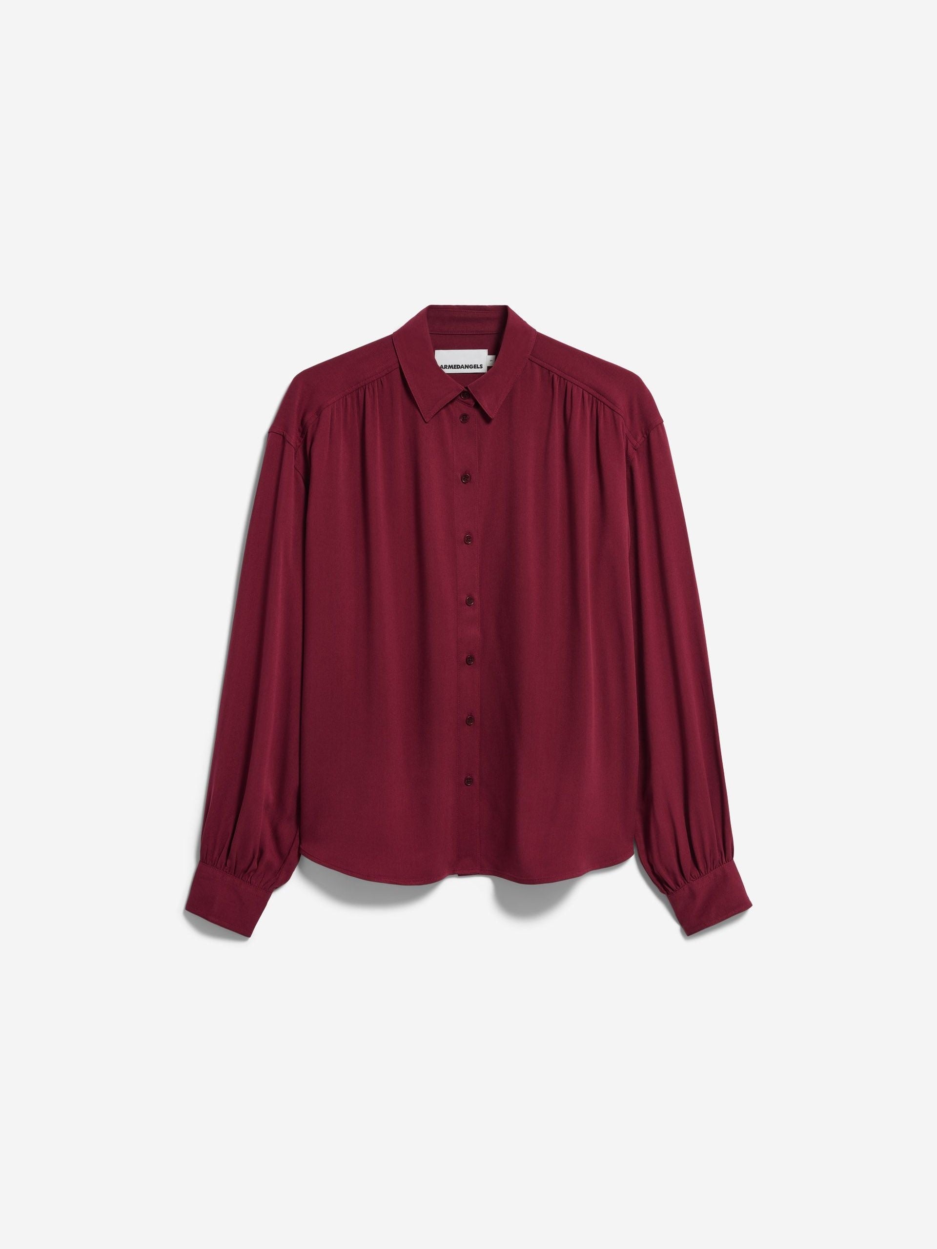 EFINARAA ECOVERO BLUSE | velvet red