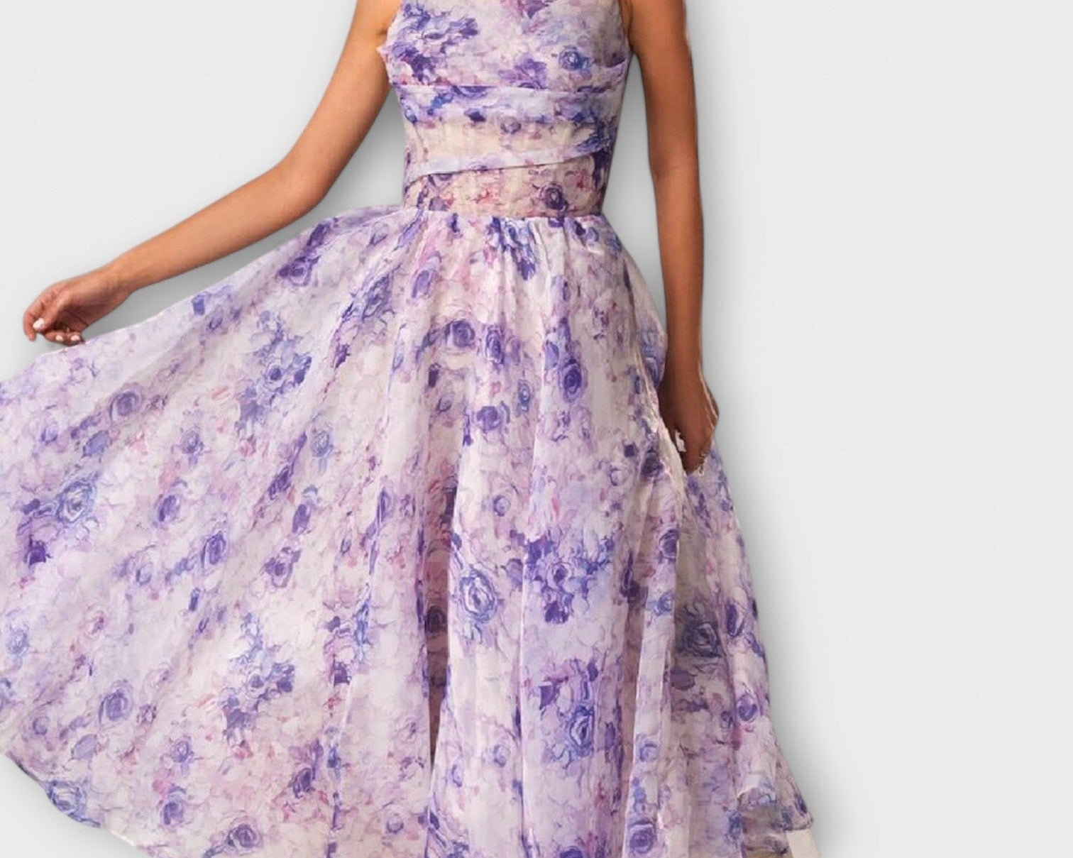 Elegantní Midi Šaty z Chiffonu
