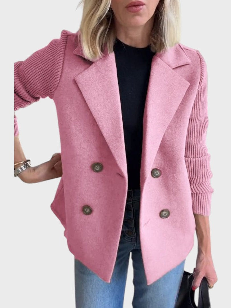 Emma – Elegantní blazer s úpletem na rukávech