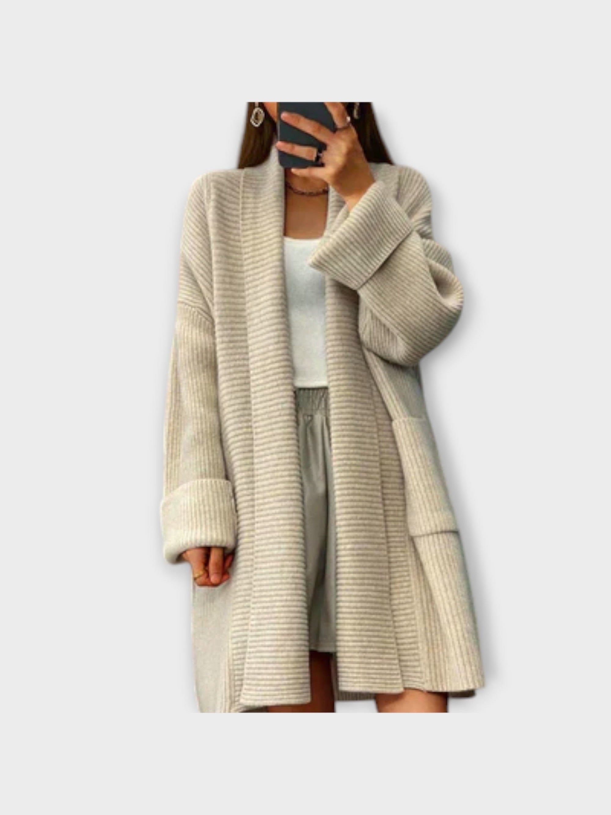 Euphemia - Dlouhý pletený cardigan