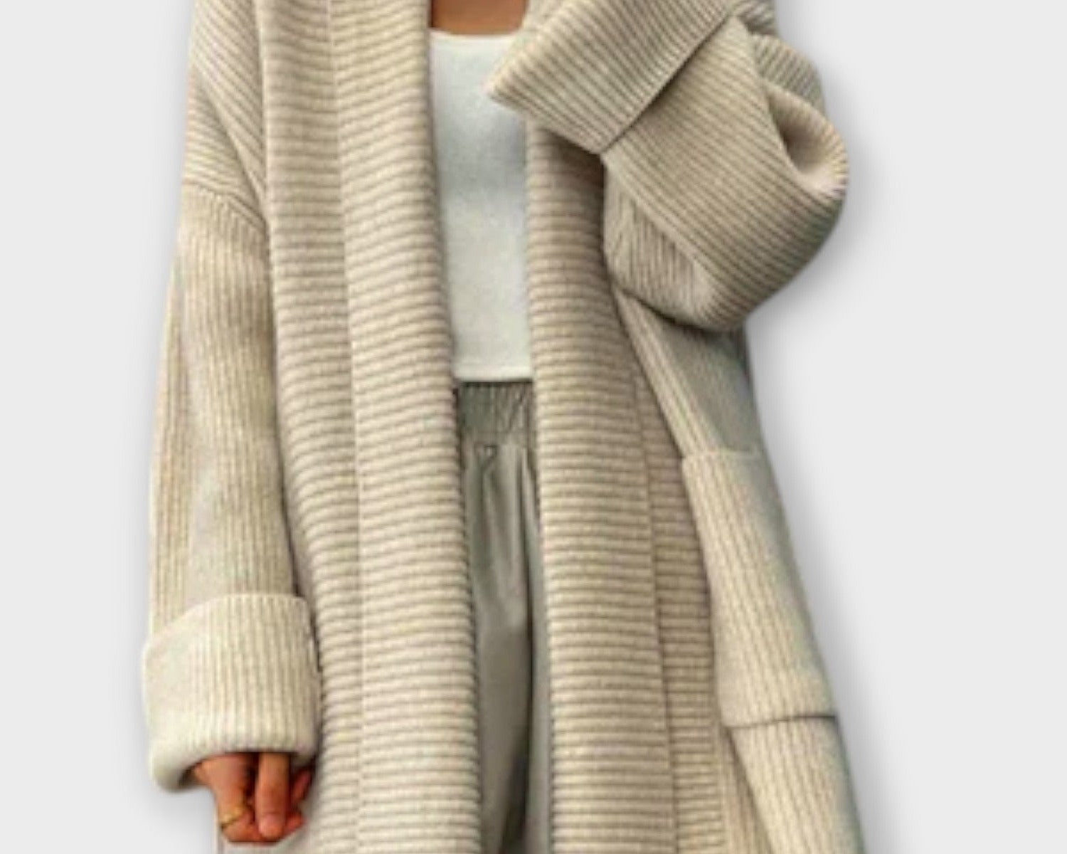 Euphemia - Dlouhý pletený cardigan