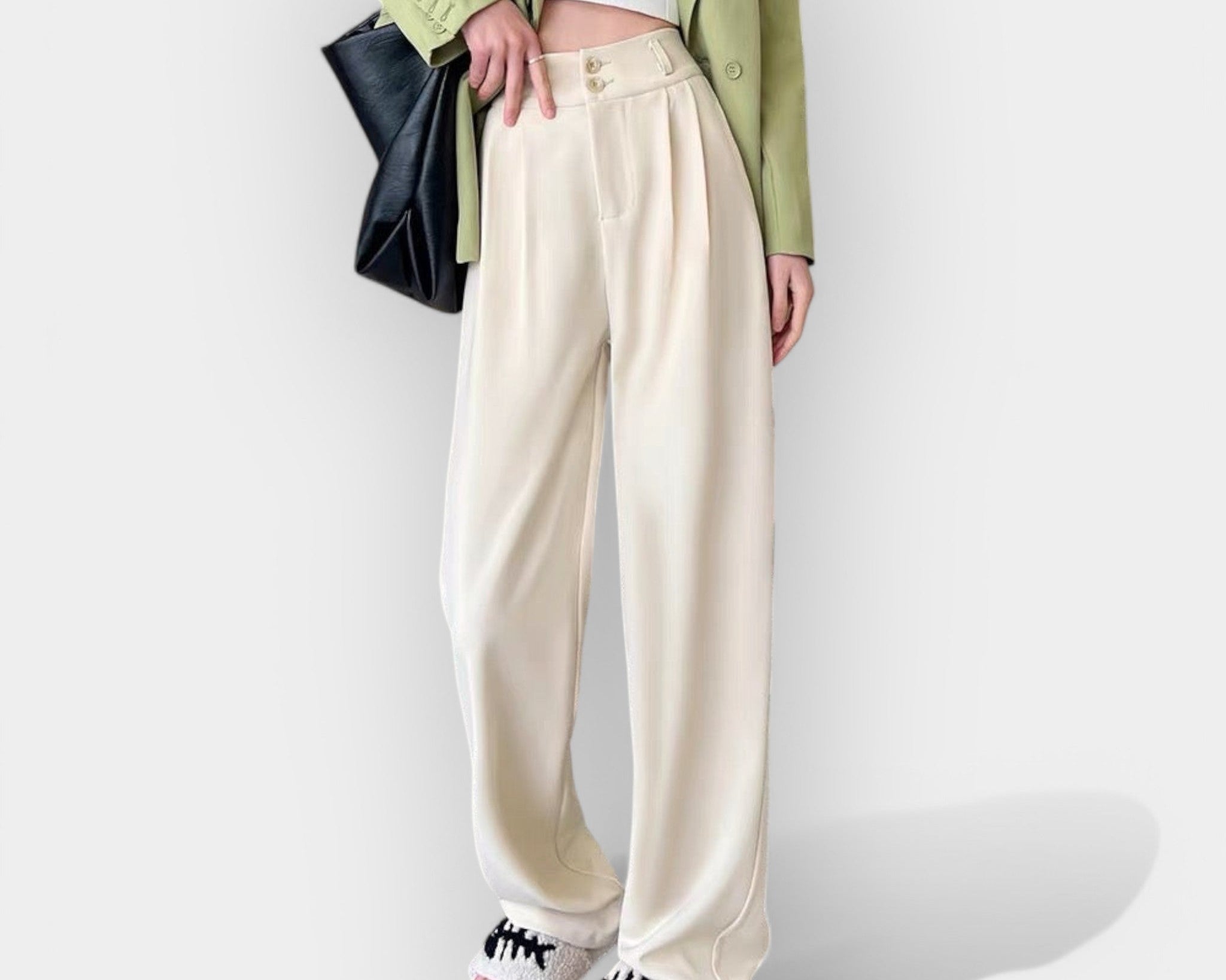 Wide-leg Korean style trousers