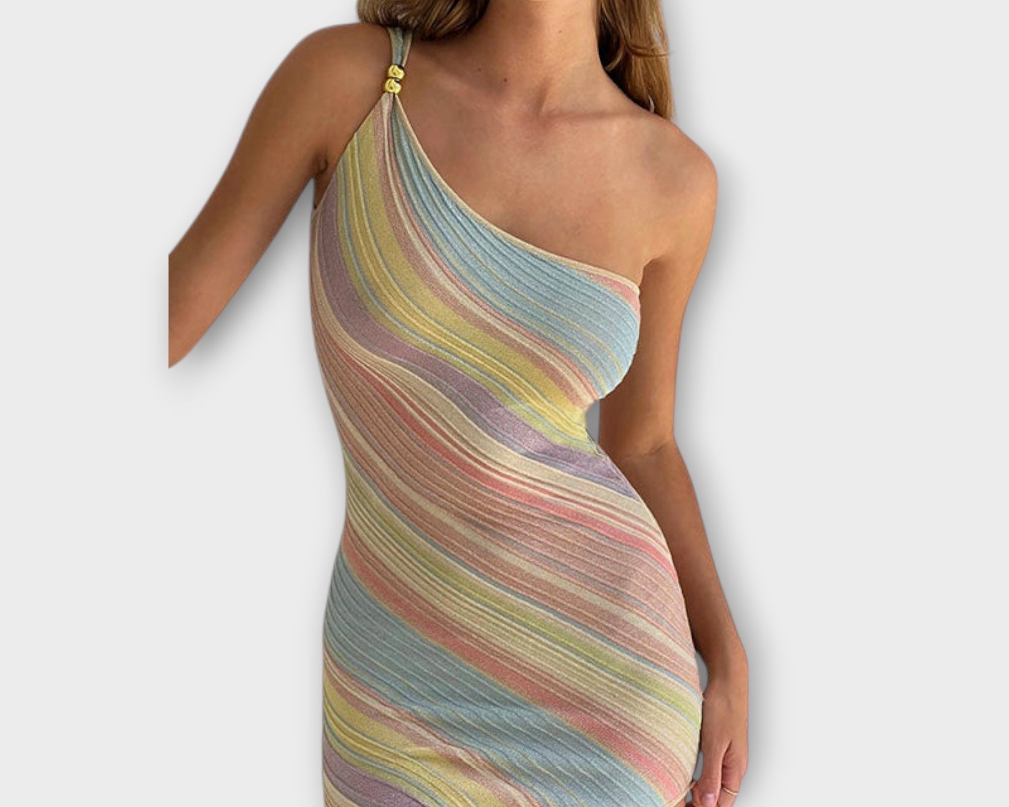 Kira - Trendy One-Shoulder Mini Dress