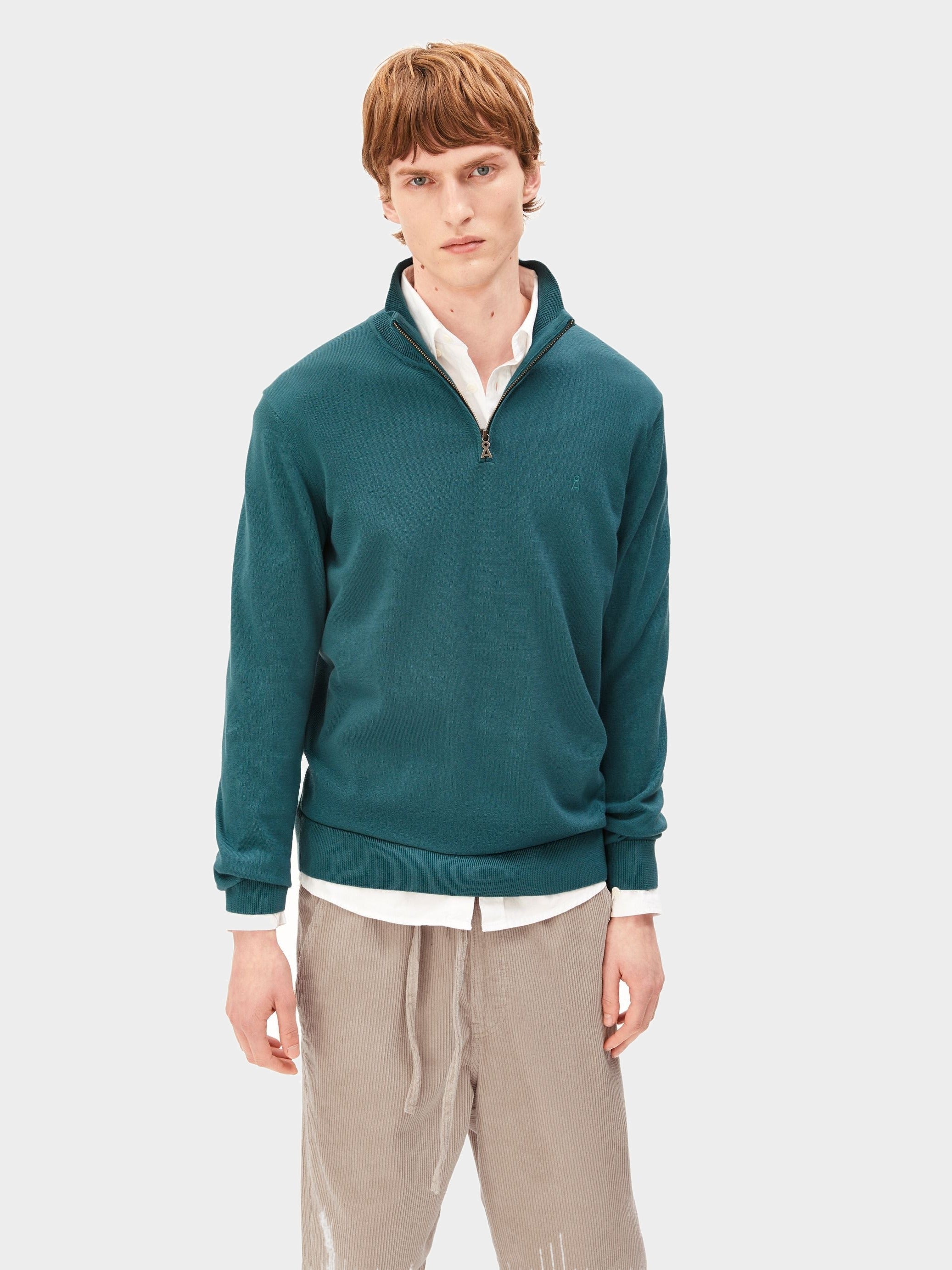 FAABES STRICKPULLOVER | petrol velvet