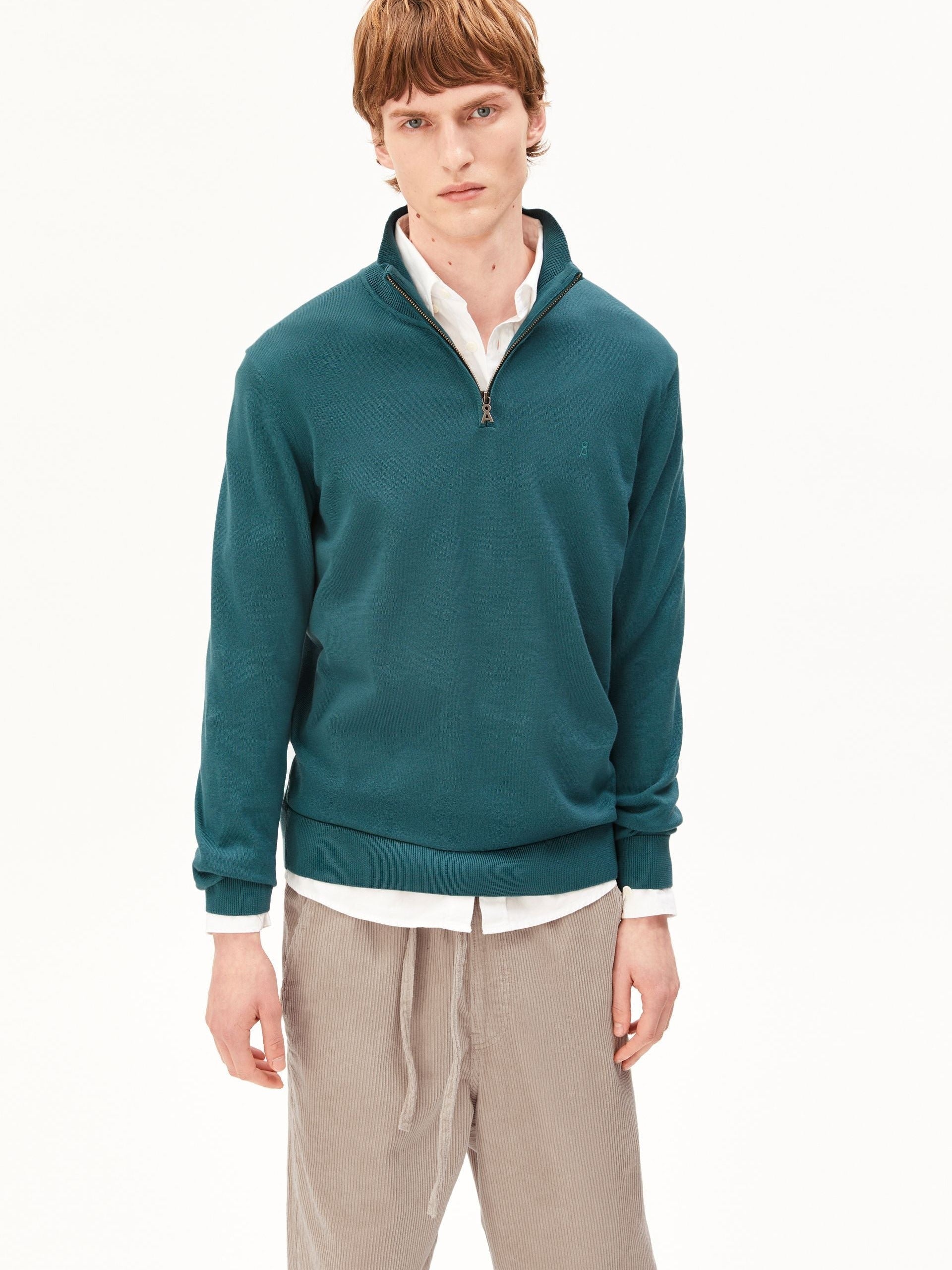 FAABES STRICKPULLOVER | petrol velvet