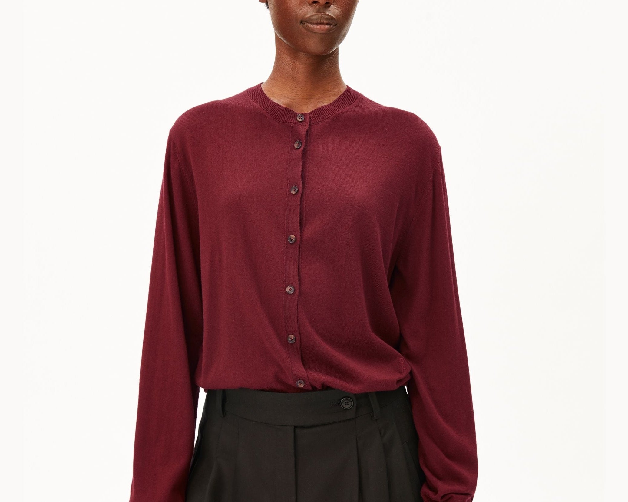 FEINSTRICKCARDIGAN | velvet red