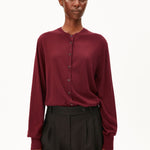 FEINSTRICKCARDIGAN | velvet red