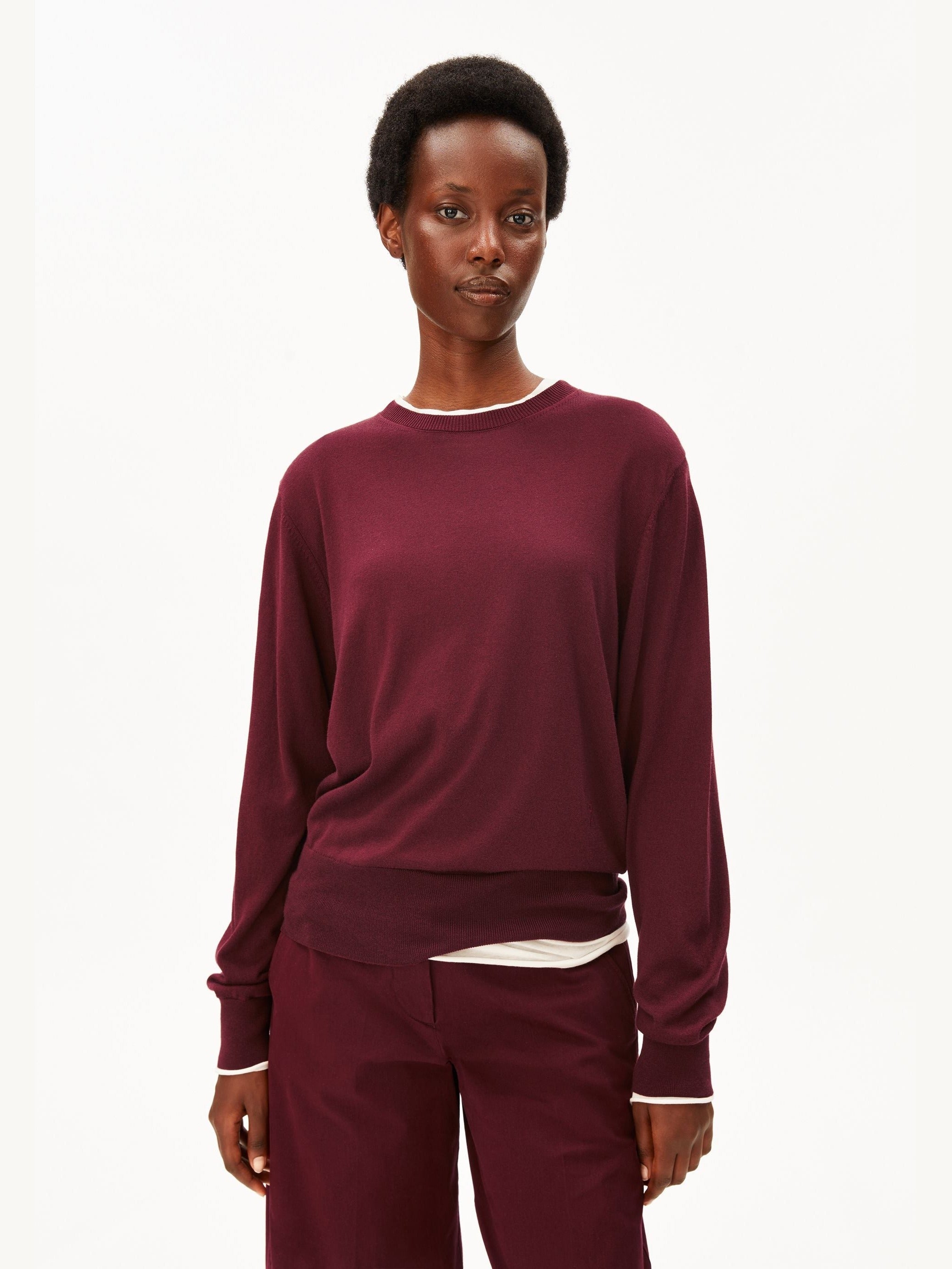 FEINSTRICKPULLOVER | velvet red