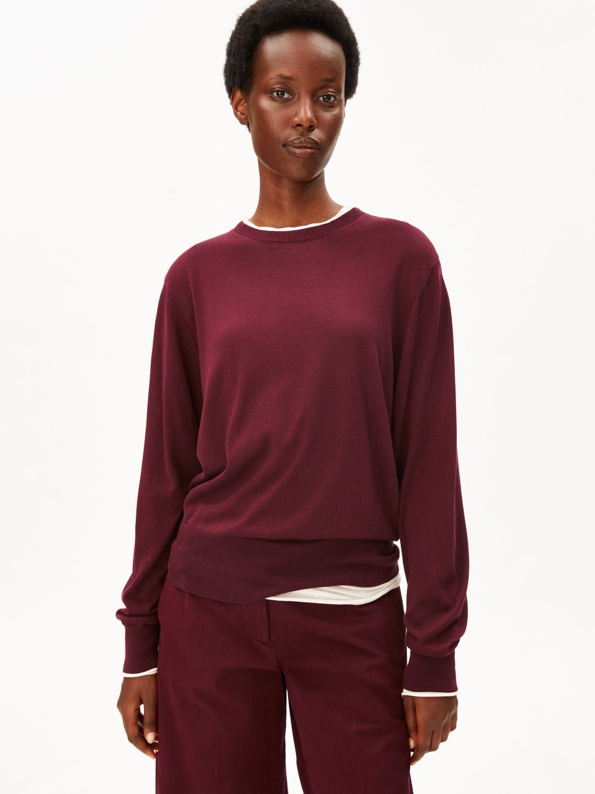FEINSTRICKPULLOVER | velvet red
