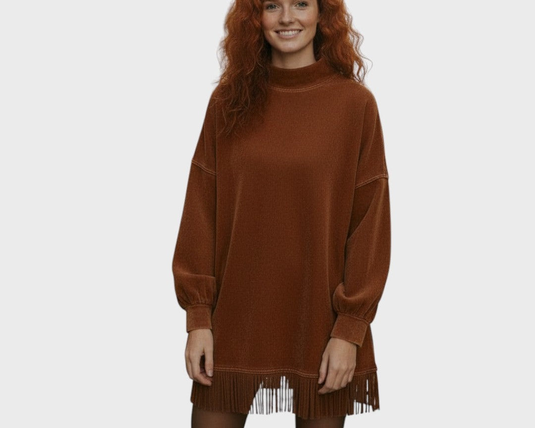 Freya | Semišová tunika s třásněmi