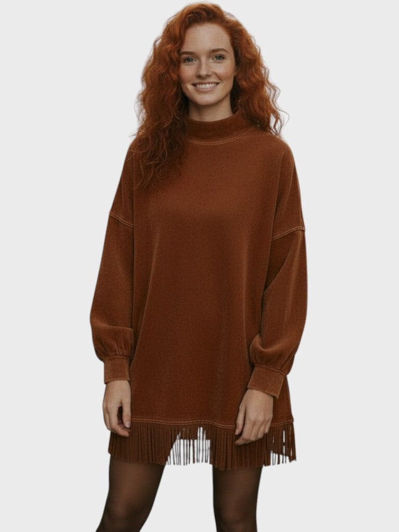 Freya | Semišová tunika s třásněmi