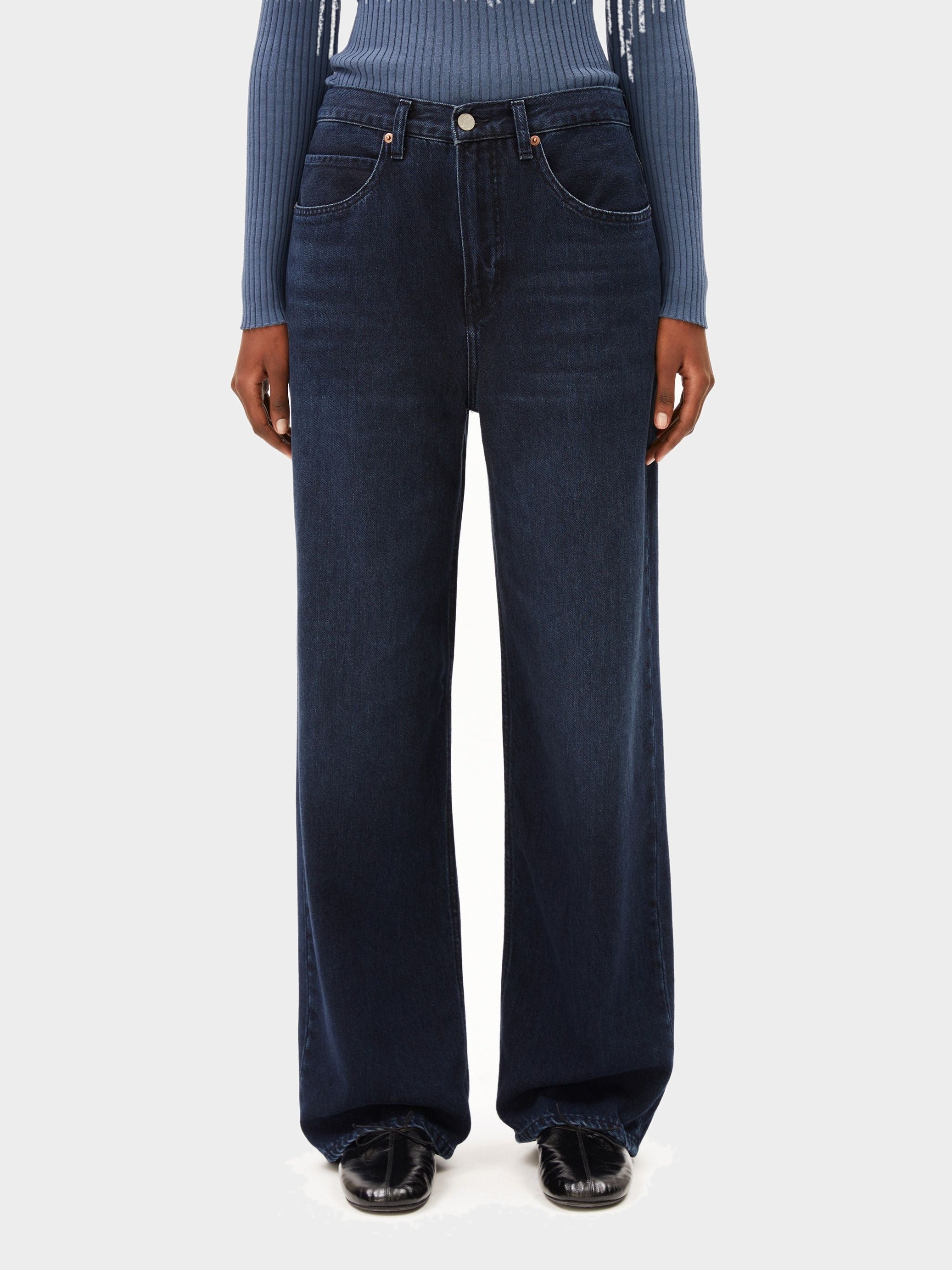 HAAYI LOW WAIST BAGGY JEANS | fluid ink