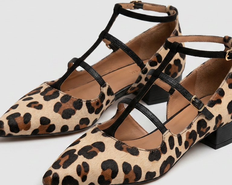 Hana | Leopardí balerínky s páskem