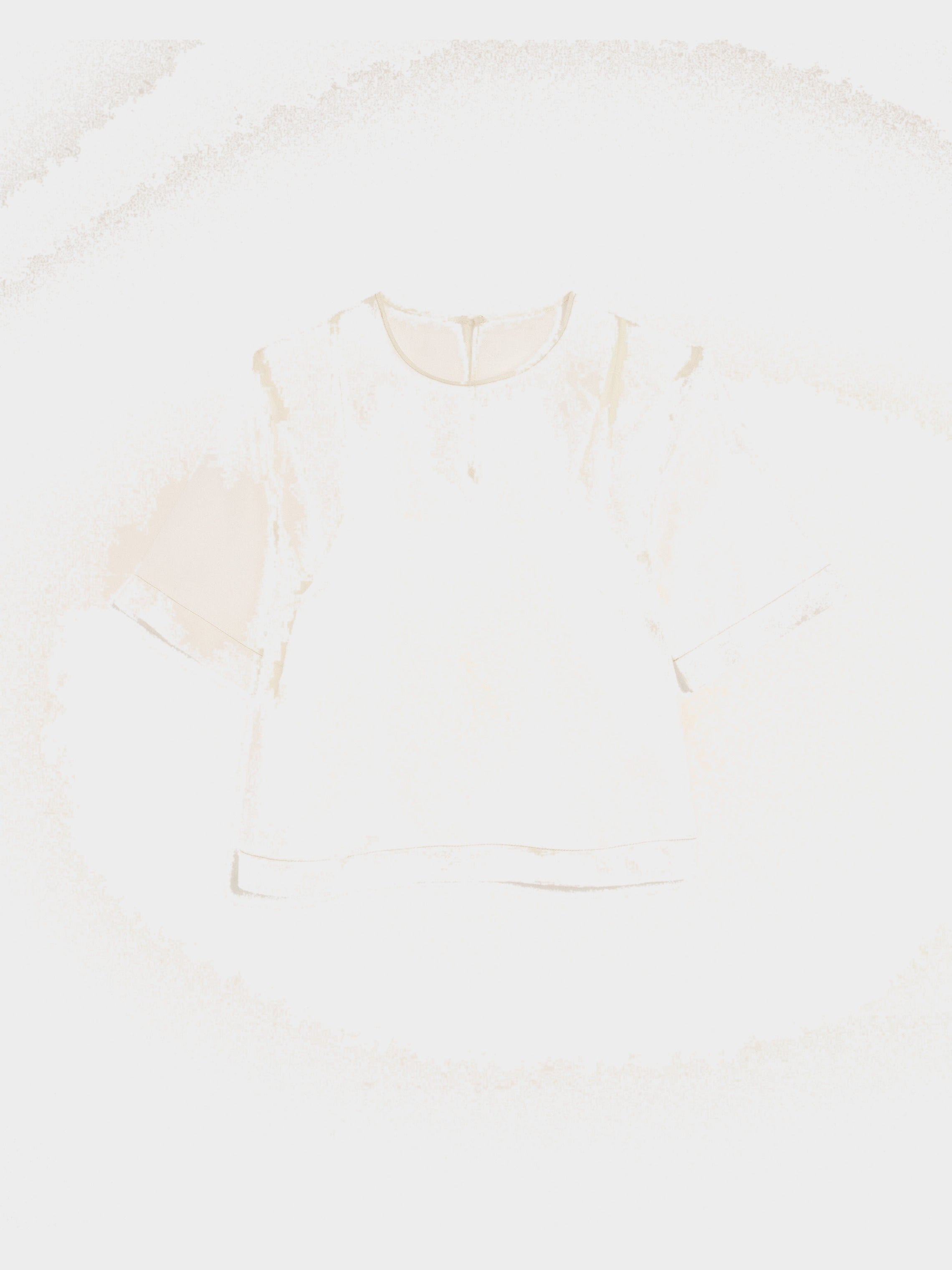 Haut Blanc Manches Courtes Avec Sous Top en Soie