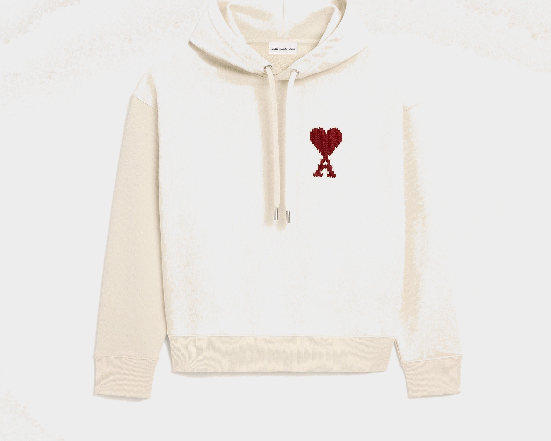 Hoodie Blanc Ami De Coeur en Coton