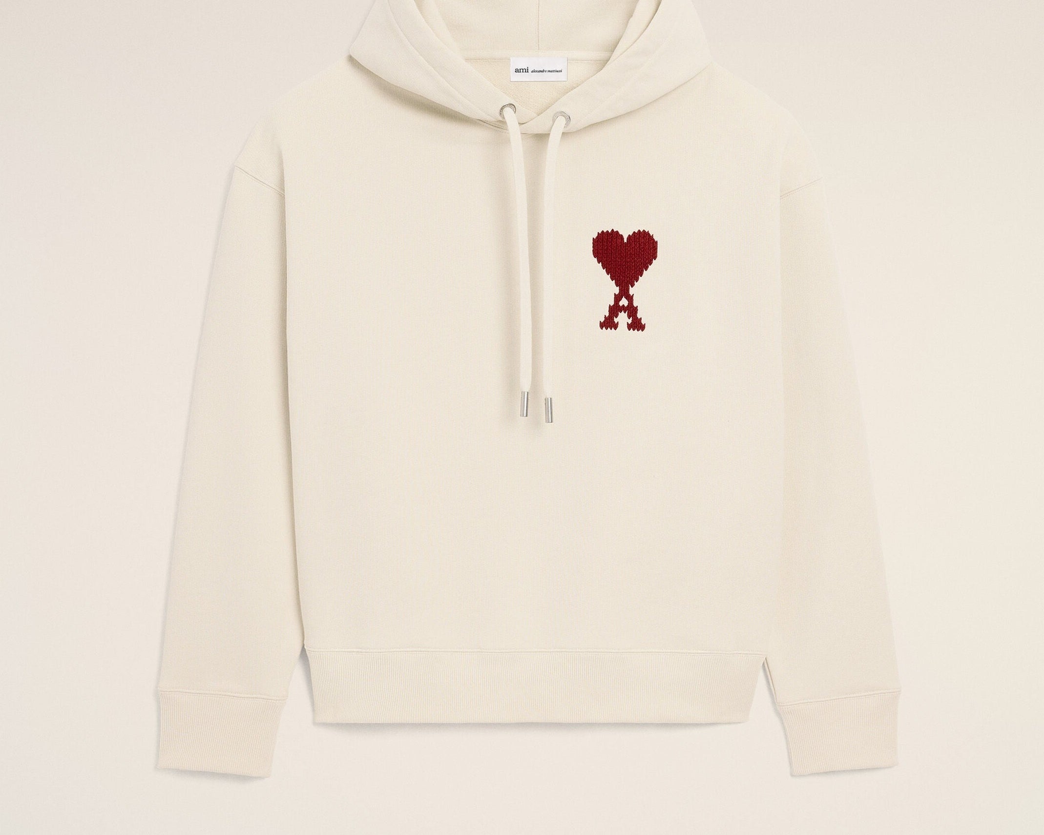 Hoodie Blanc Ami De Coeur en Coton