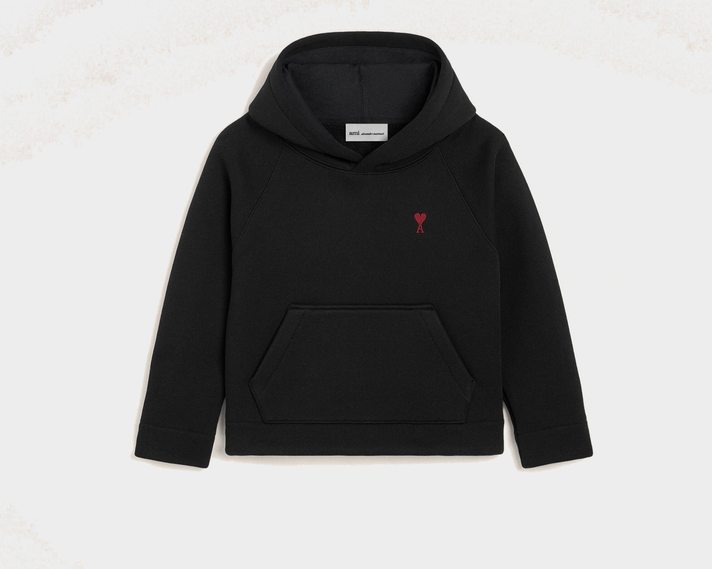 Hoodie noir en coton Ami de Coeur