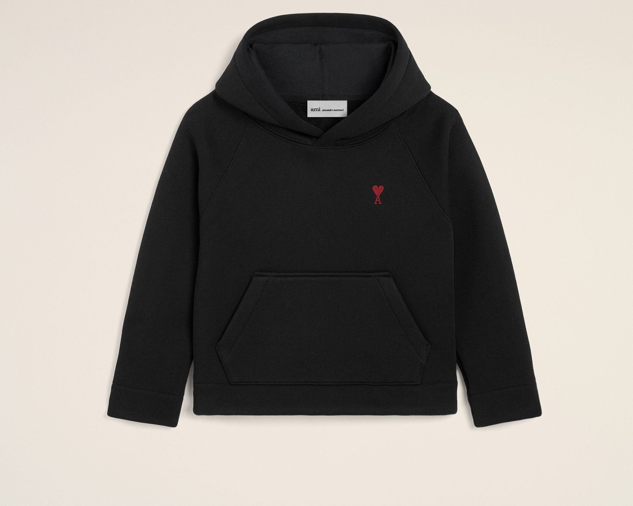 Hoodie noir en coton Ami de Coeur