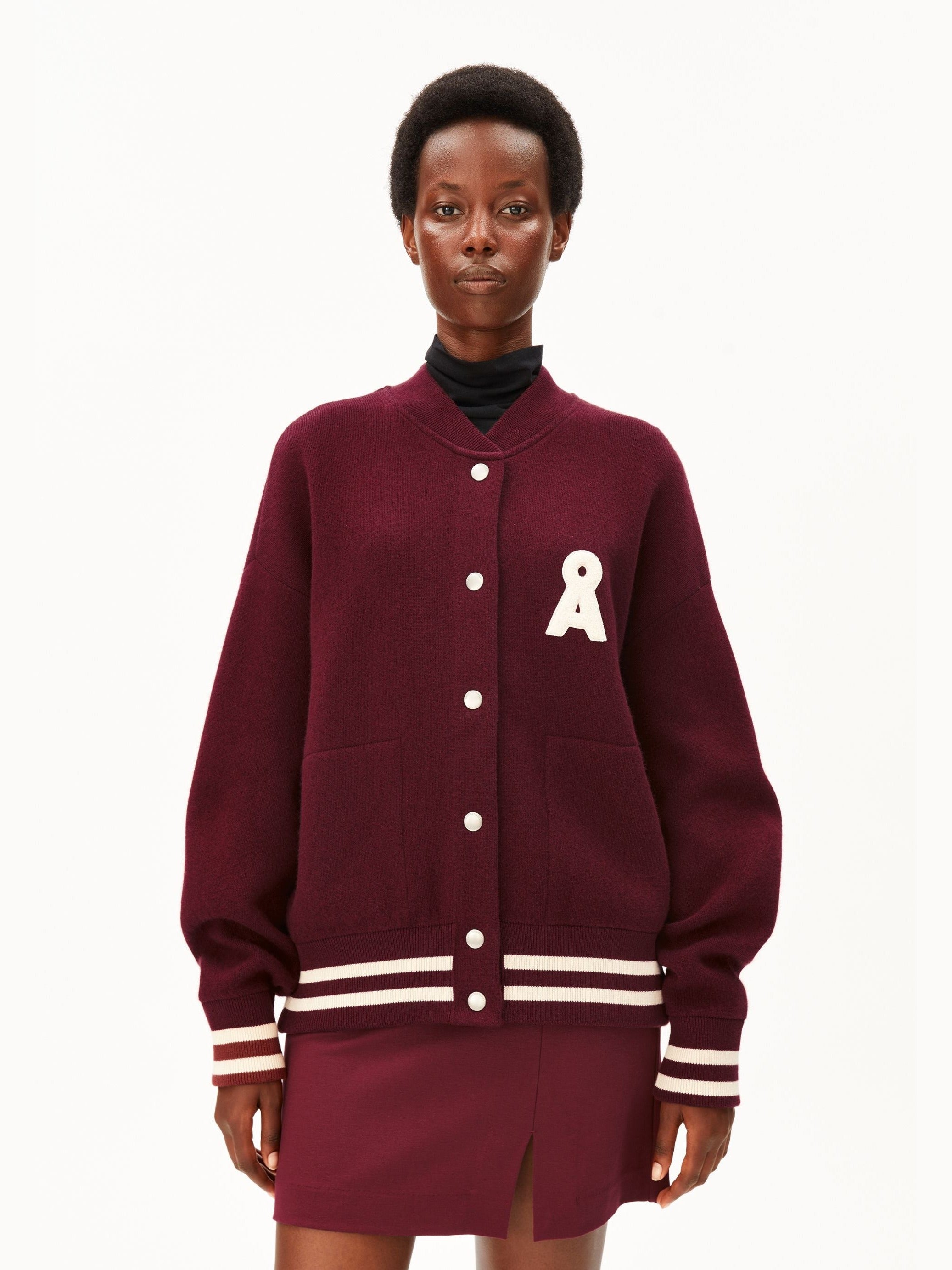 ICONIC Å BOMBERJACKE | velvet red-tinted navy