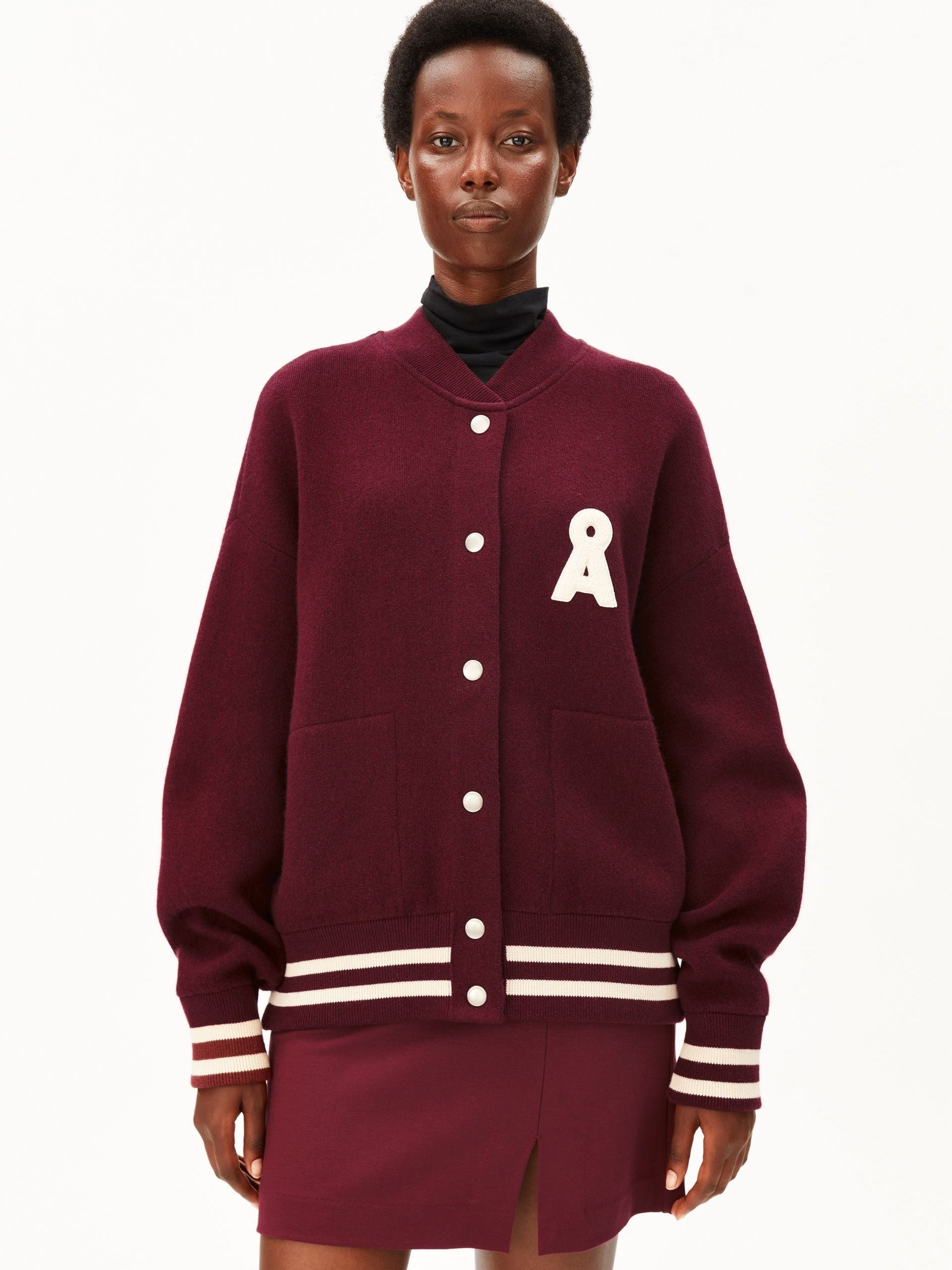ICONIC Å BOMBERJACKE | velvet red-tinted navy