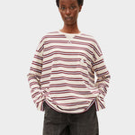 ICONIC Å FIETAA GESTREIFTES LANGARMSHIRT | undyed-velvet red-soft blue