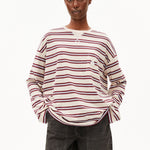 ICONIC Å FIETAA GESTREIFTES LANGARMSHIRT | undyed-velvet red-soft blue