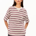 ICONIC Å GESTREIFTES T-SHIRT | undyed-velvet red-soft blue