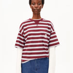 ICONIC Å GESTREIFTES T-SHIRT | velvet red-soft blue-undyed
