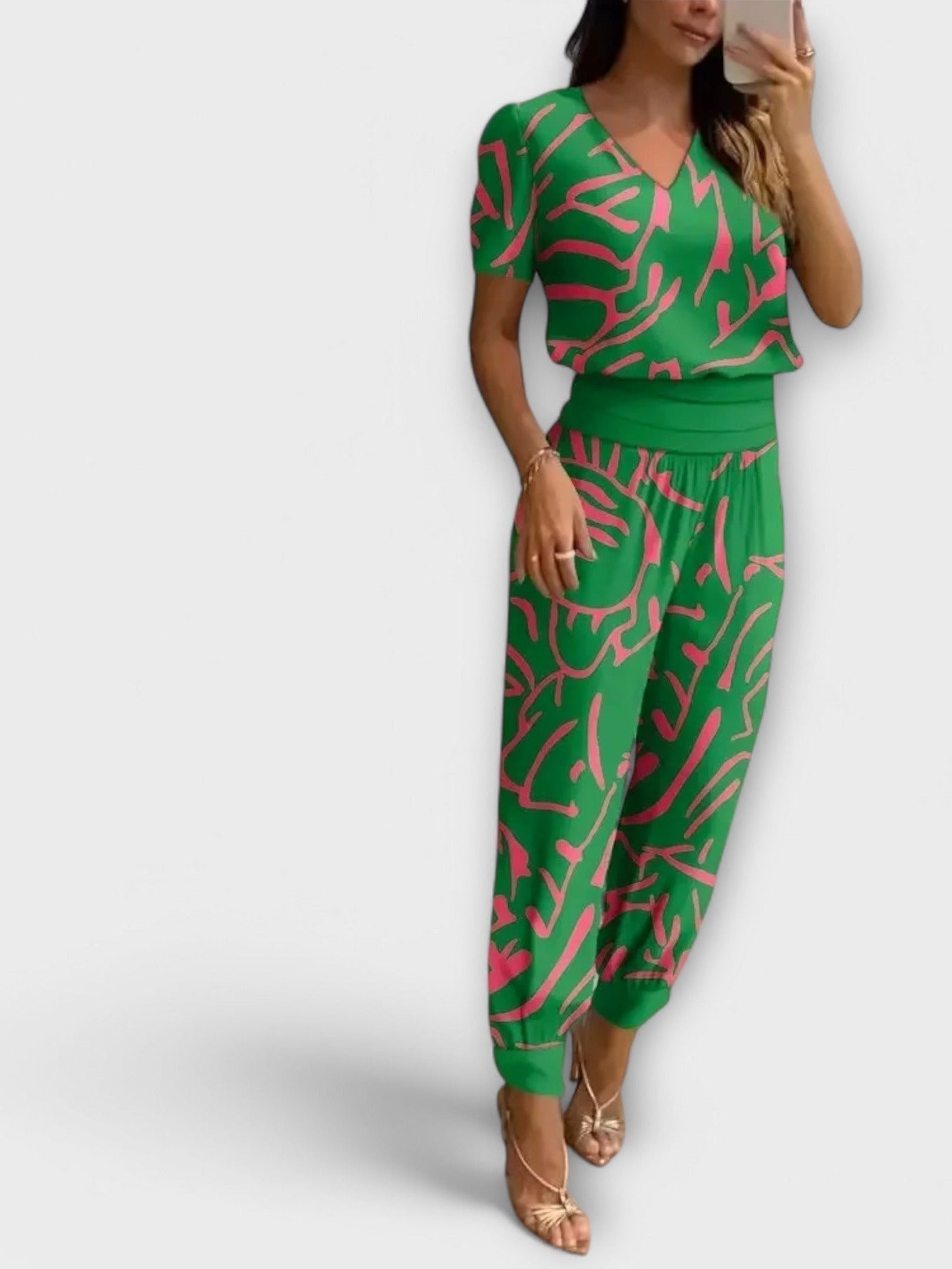 Irmelin – Elegantní set s topem a kalhotami