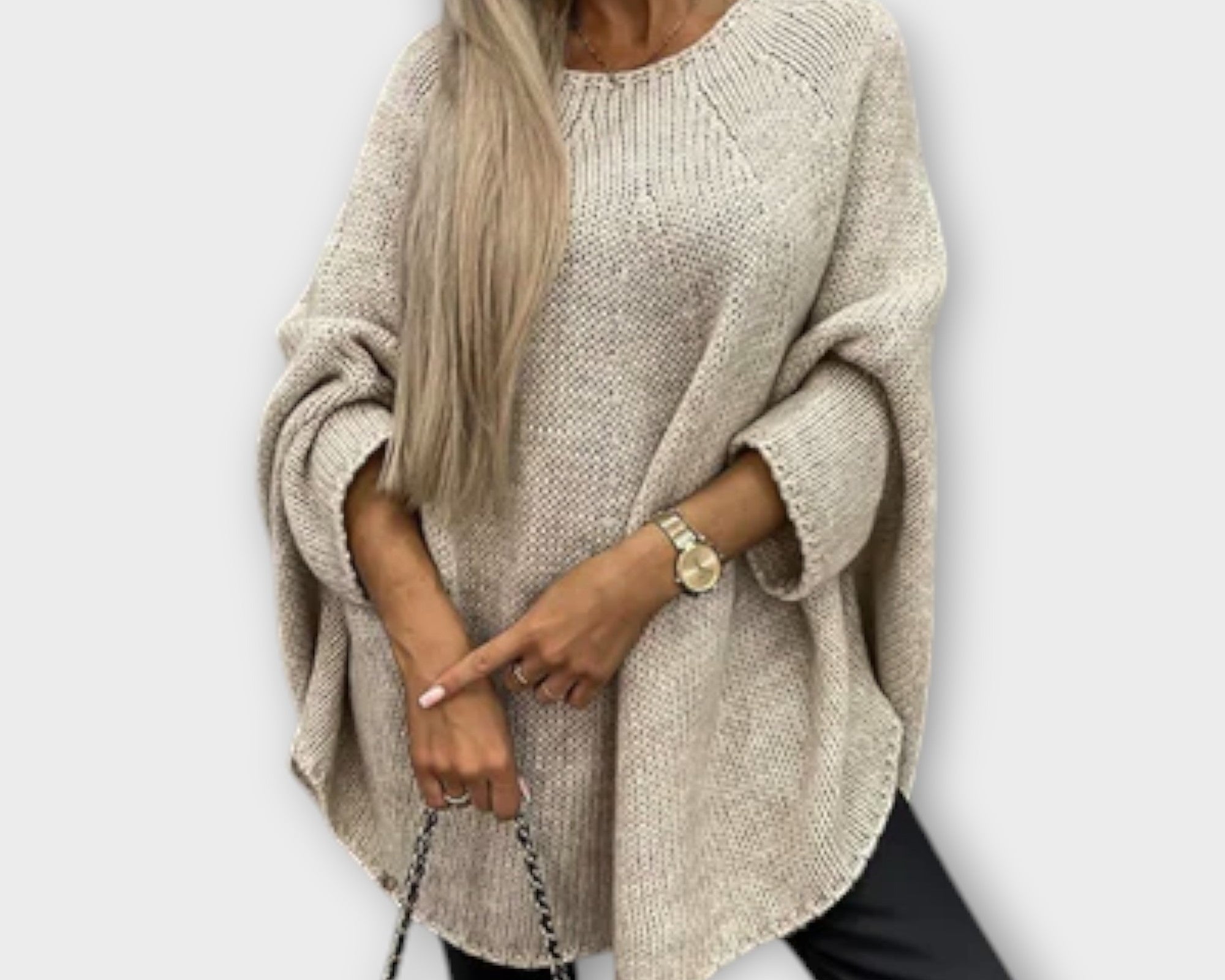 Isabelle - Stylový dámský svetr s kulatým výstřihem