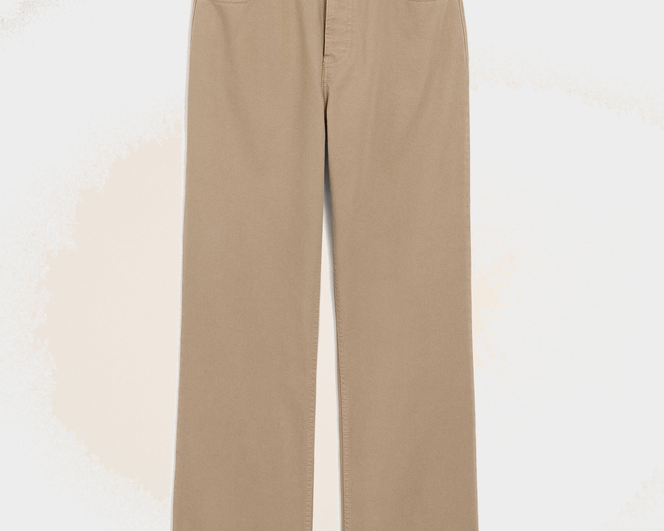Jean Beige Coupe Large en Coton