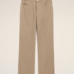 Jean Beige Coupe Large en Coton