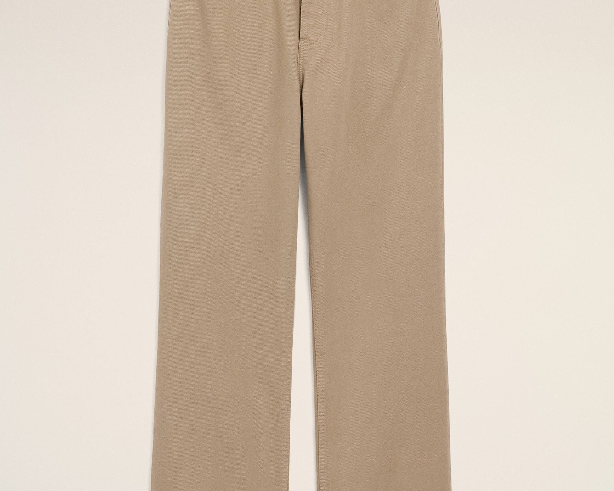 Jean Beige Coupe Large en Coton
