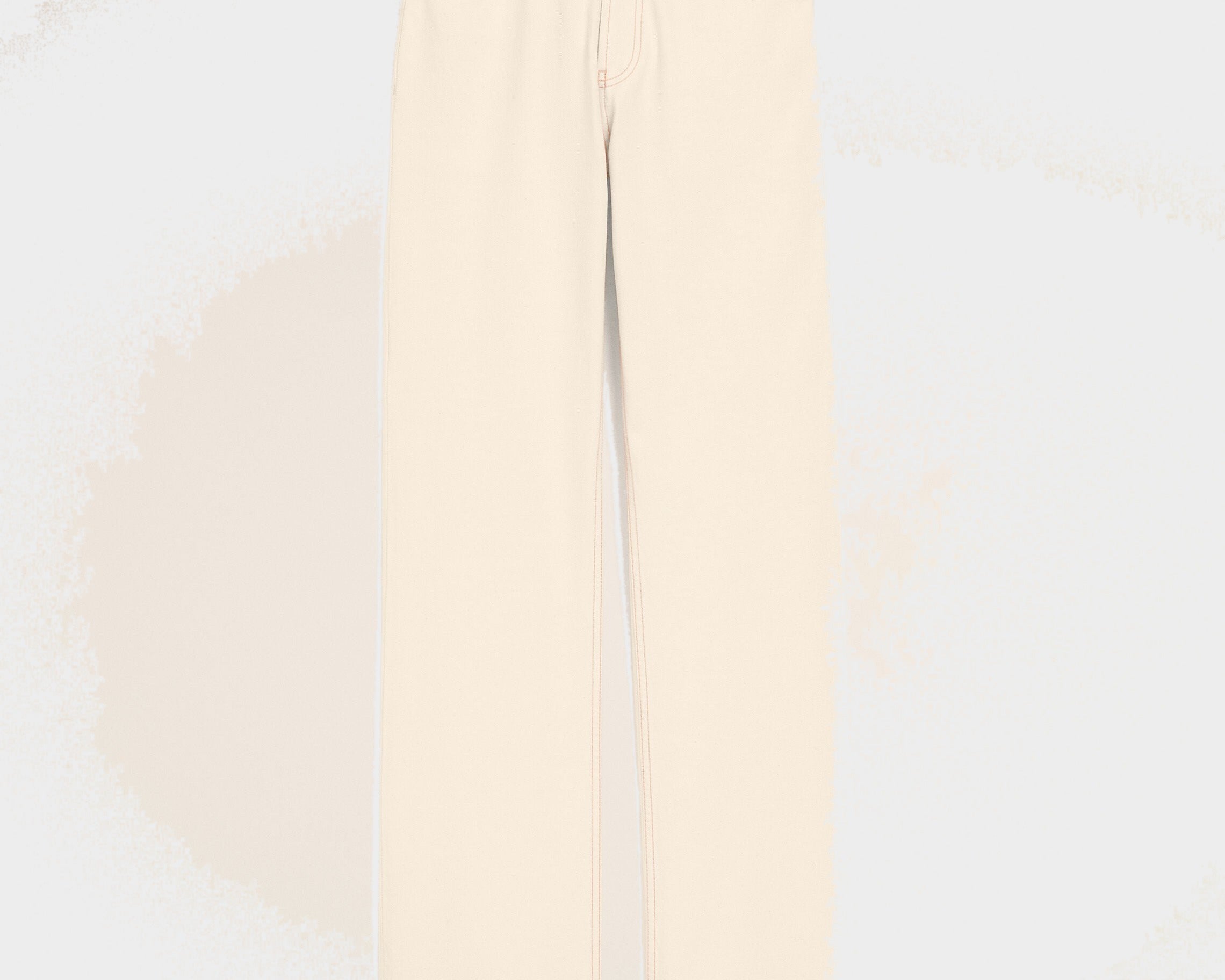 Jean blanc coupe large en coton