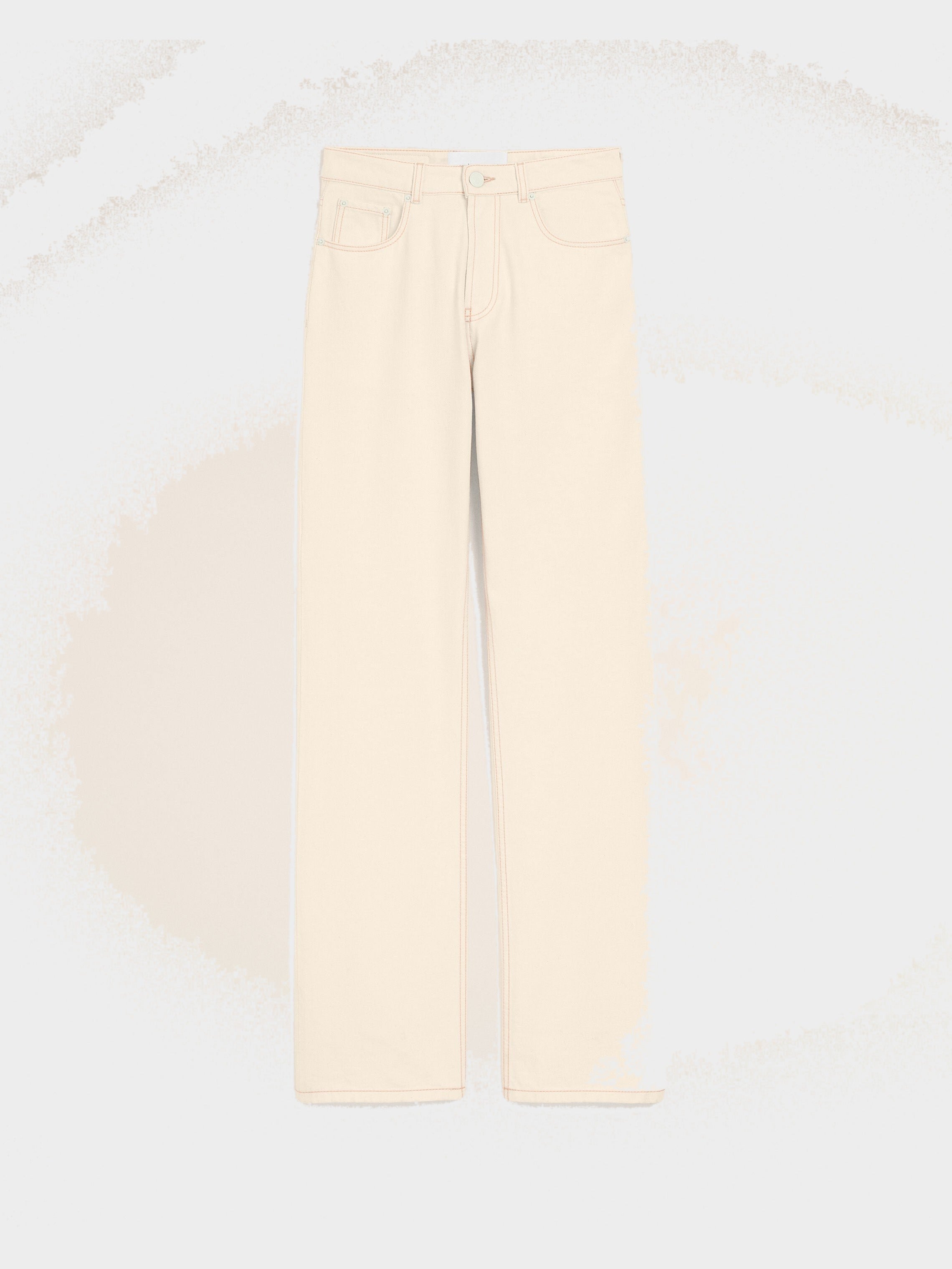 Jean blanc coupe large en coton