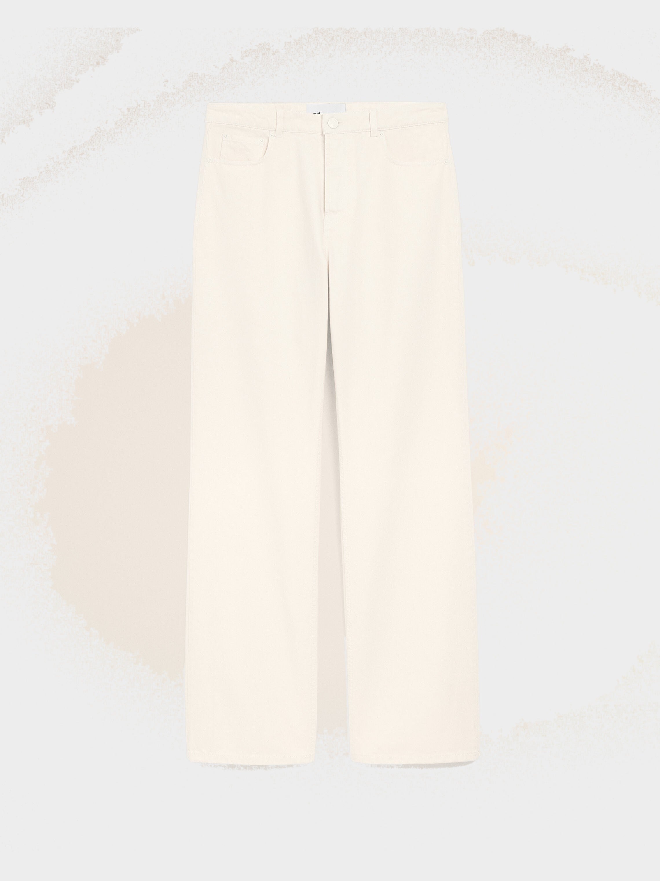 Jean Blanc Coupe Large en Coton