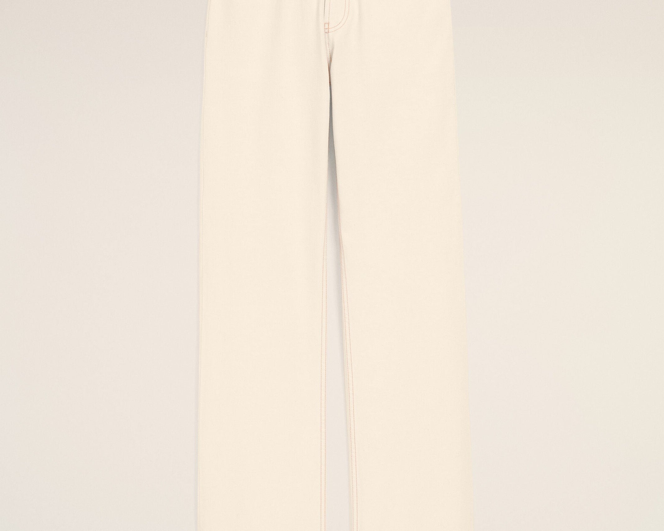 Jean blanc coupe large en coton