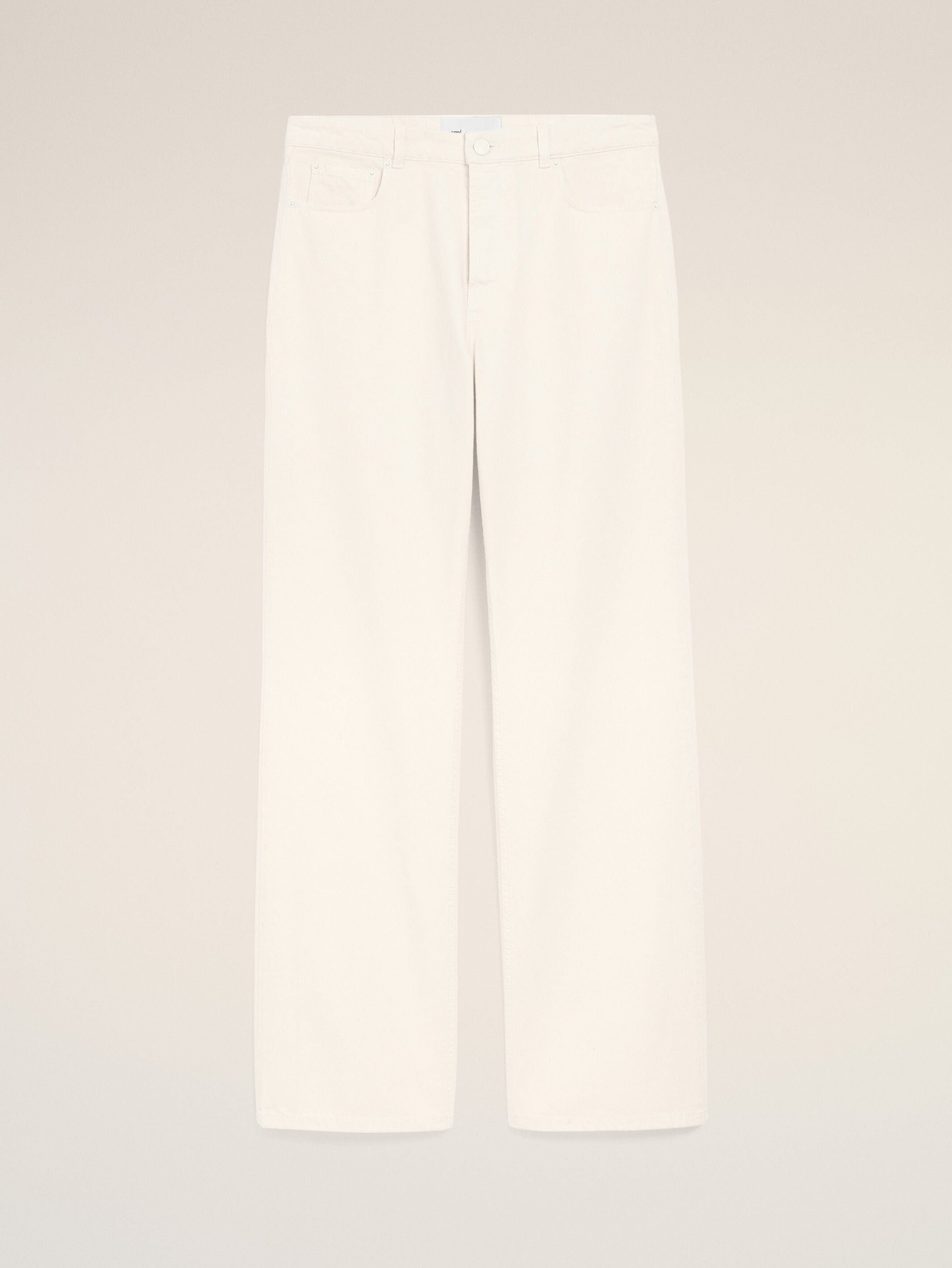 Jean Blanc Coupe Large en Coton