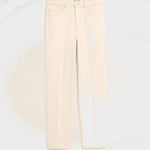 Jean blanc coupe parisienne en coton