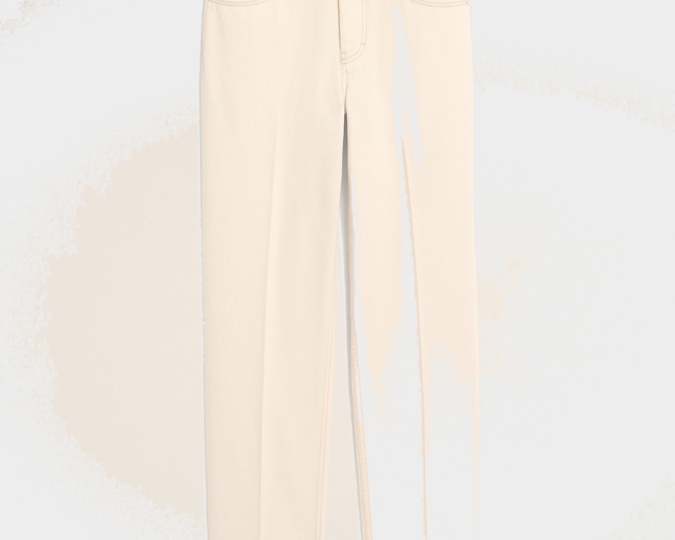 Jean blanc coupe parisienne en coton
