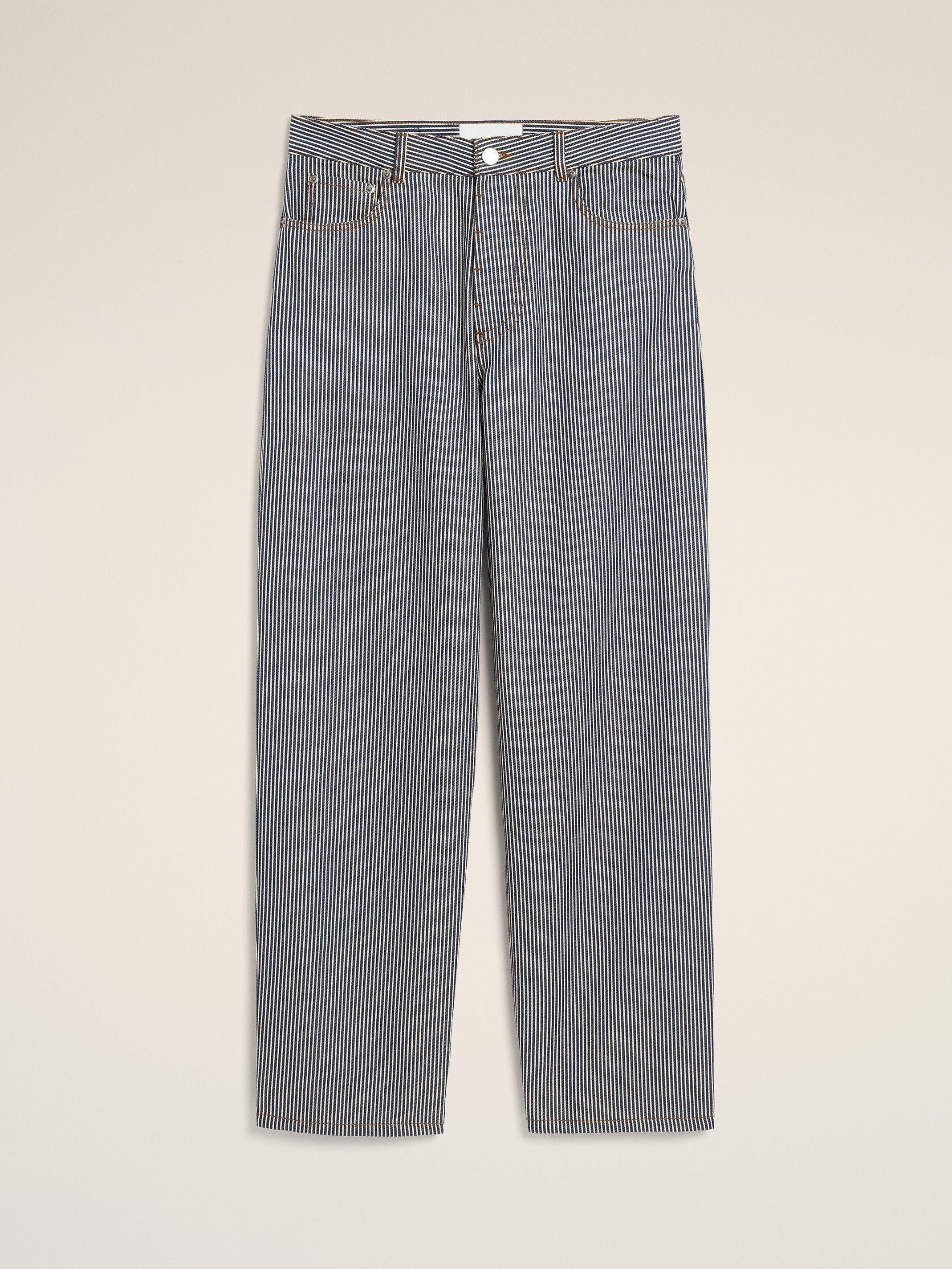 Jean bleu coupe baggy en coton