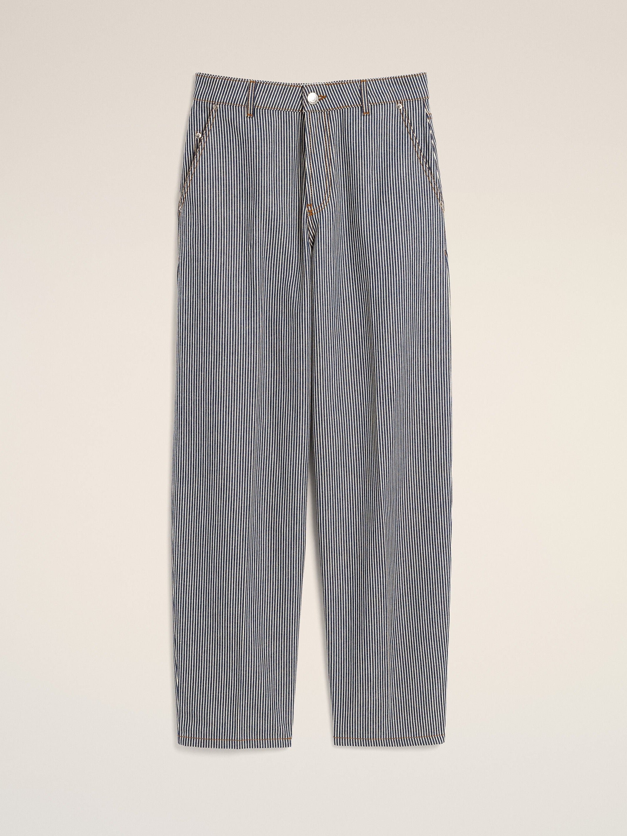 Jean bleu coupe ballon en coton