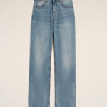 Jean bleu coupe large en coton