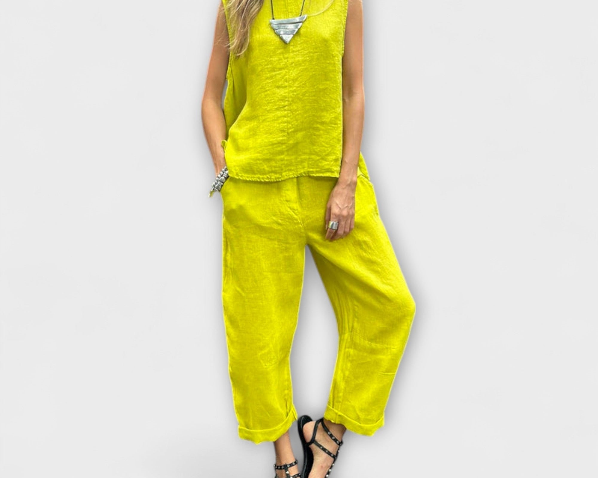 Jennifer - Uvolněný bavlněno-lněný outfit