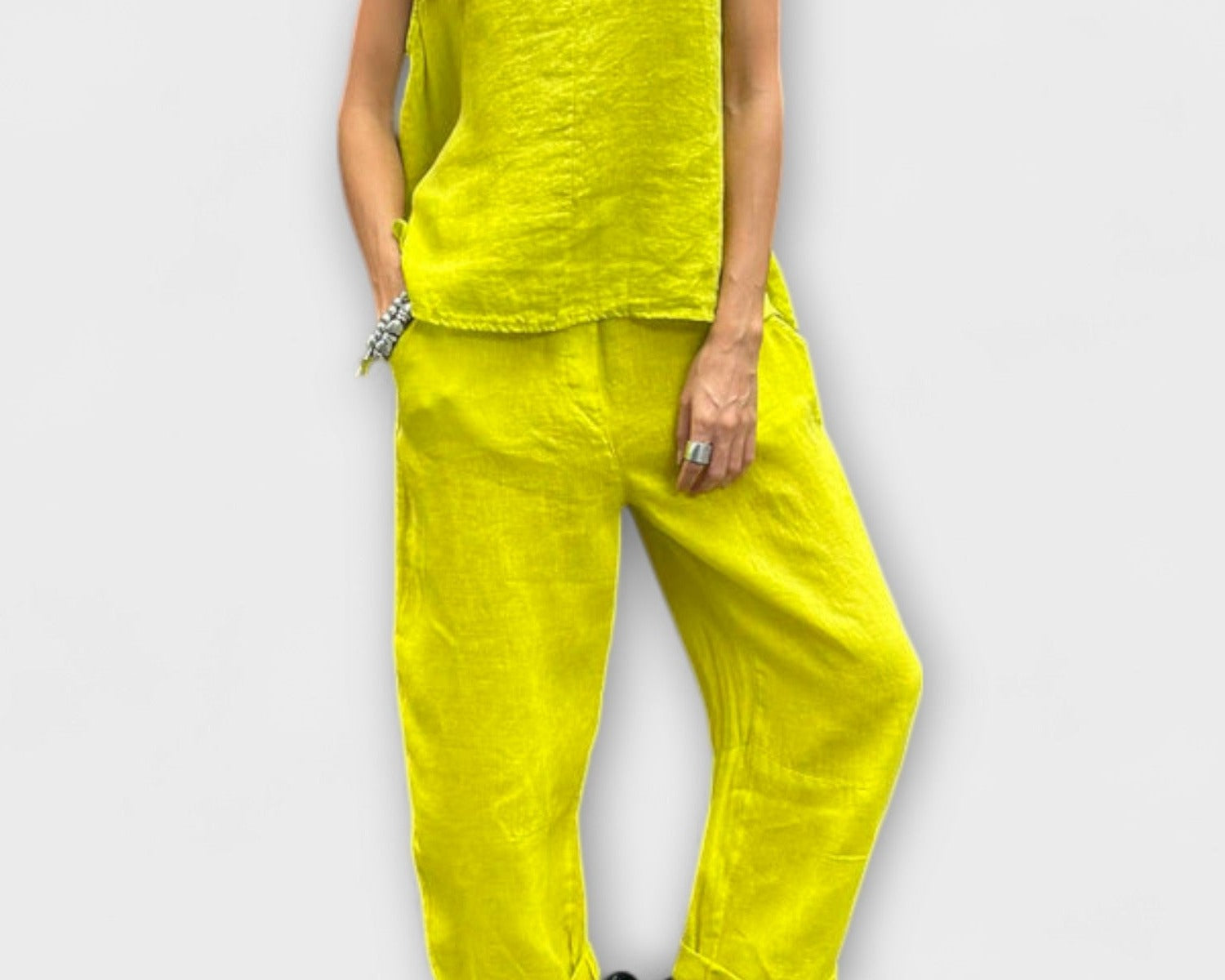 Jennifer - Uvolněný bavlněno-lněný outfit
