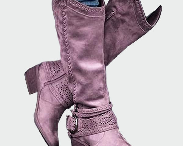 Retro kožené cowboyské boty
