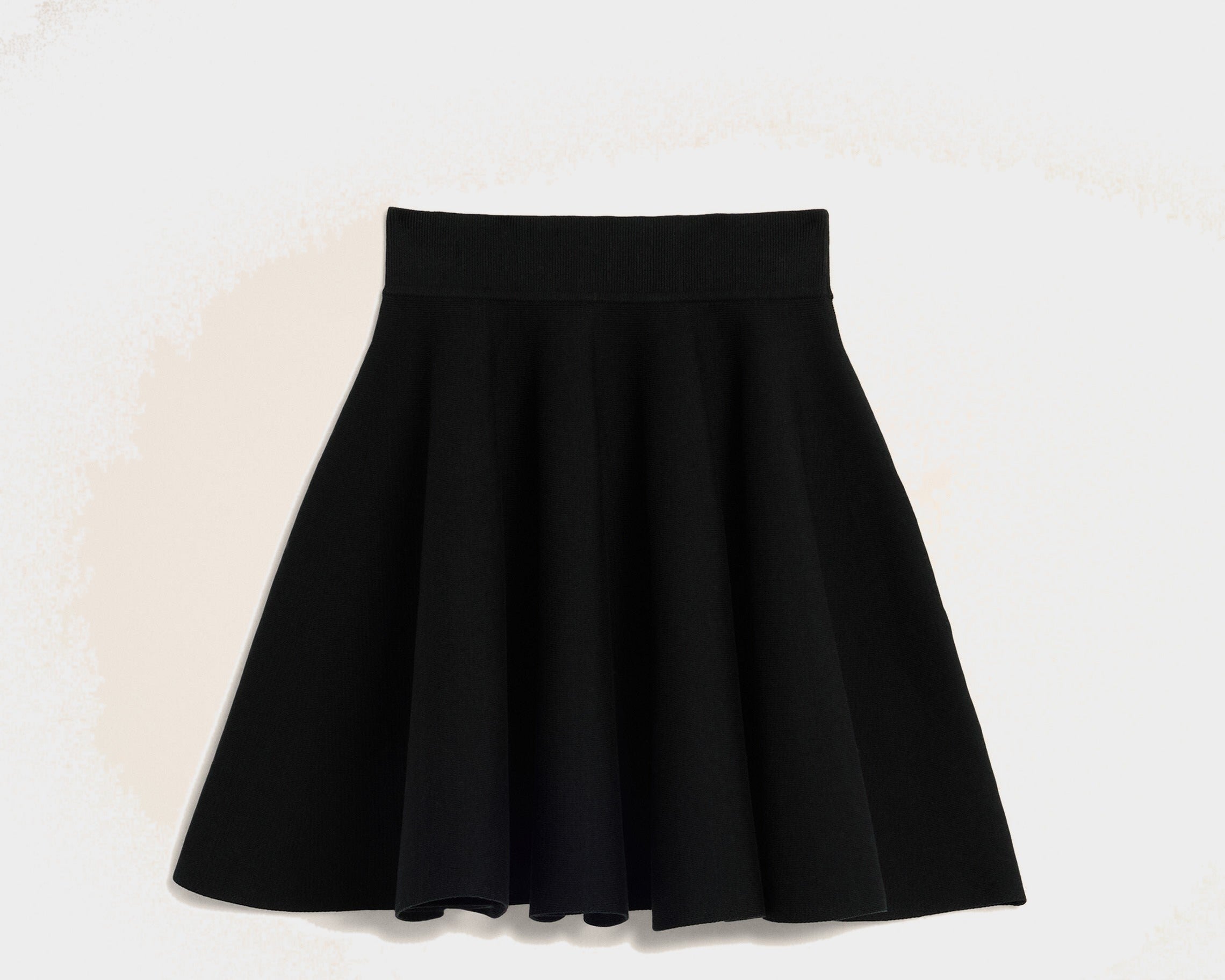 Jupe trapèze noire en coton